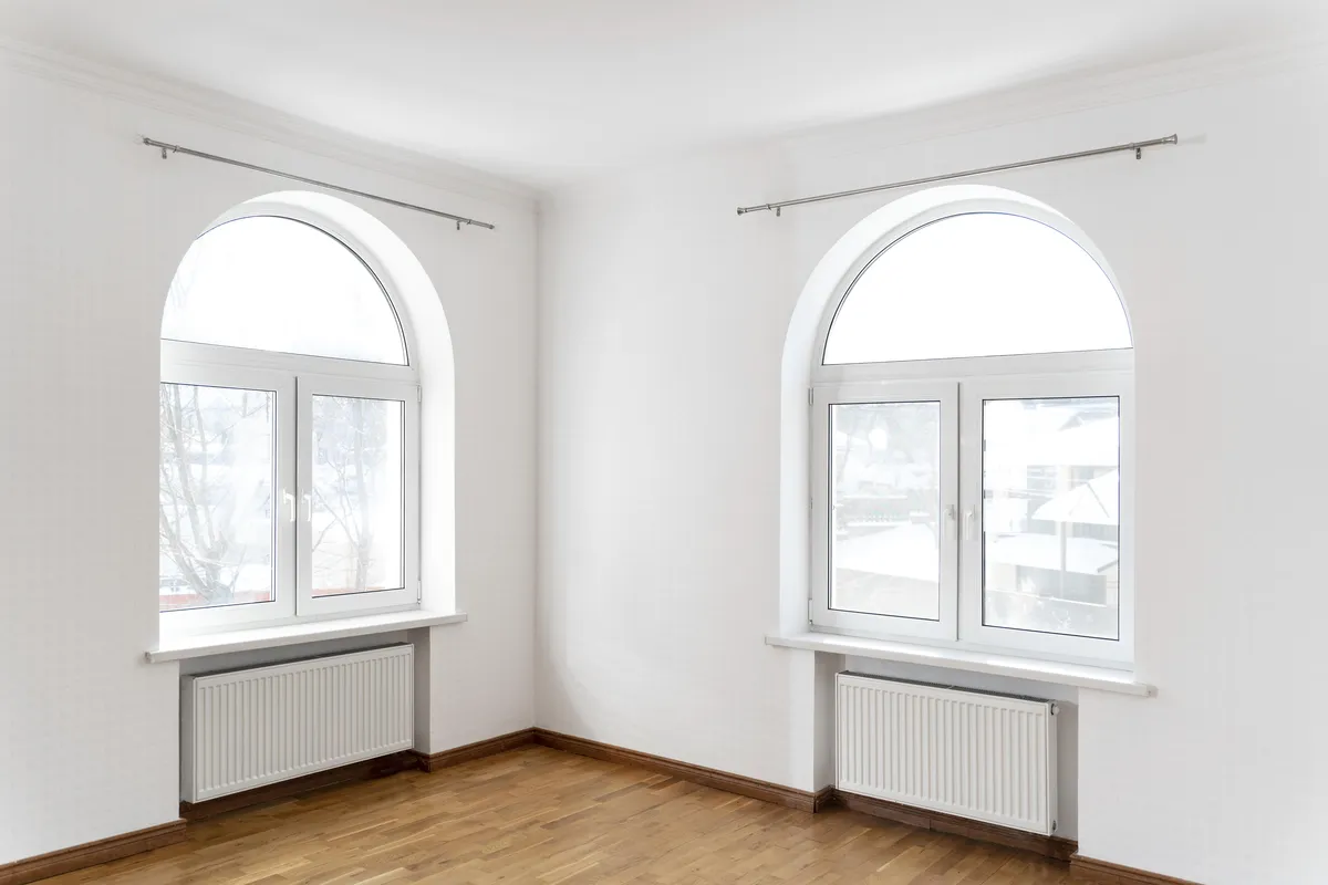 Commercial aluminium windows overlooking the city